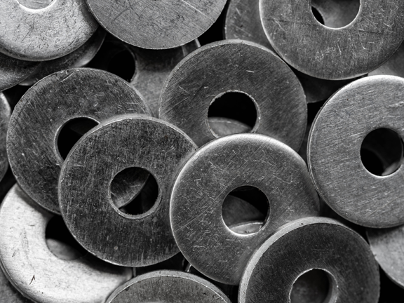 Armor Elkhart Metal Stampings Stainless Steel Washers Pile