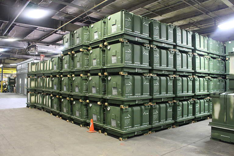 Armor Contract Manufacturing Cincinnati Fabricated Assemblies Military Containers in Shop