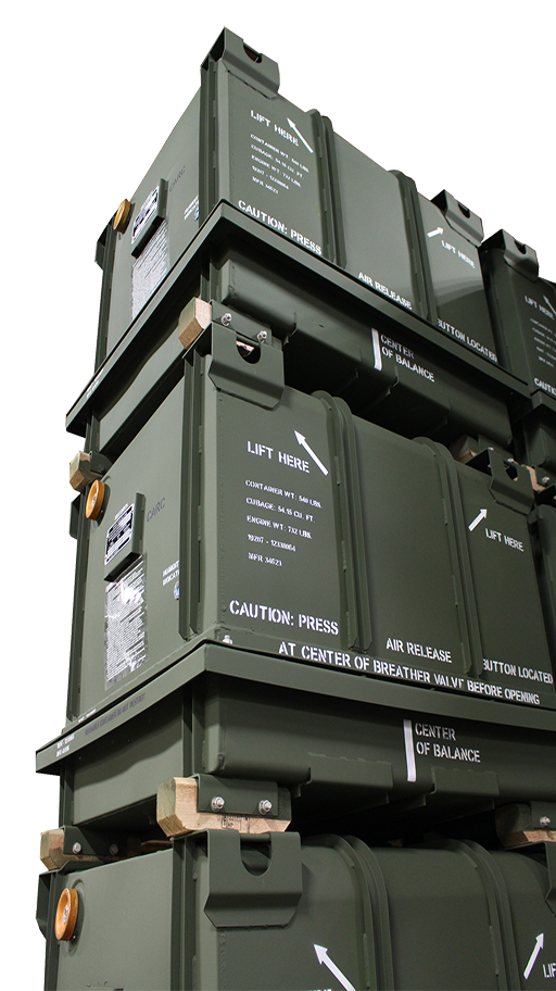 Contract manufacturing military container